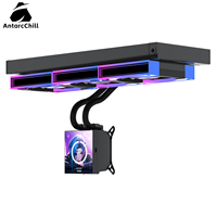 Enfriador Líquido para CPU AntarcChill 360 AIO con Pantalla LCD de 3.95 Pulgadas 480x480, Cabezal de Bomba Magnético Desmontable, Kit de Radiador de Refrigeración por Agua