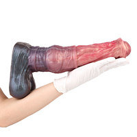 Dildo en silicone en forme de pénis de cheval musclé, double couche, avec ventouse, grand plug anal, jouet sexuel unisexe pour adultes, vente en gros