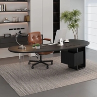 Bureau d'étude ergonomique rectangulaire en bois massif, bureau d'ordinateur moderne minimaliste de luxe léger, poste de travail avancé pour le bureau à domicile