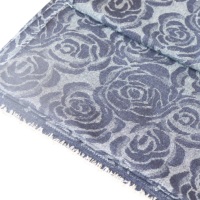 Tissu en denim jacquard tissé à motif floral rose pour jeans, sacs et chaussures - Fournisseur en gros