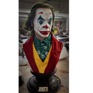 Busto de Joker Hiperrealista 1/1 con Ropa de Tela, Figura de Arthur Fleck con Efecto de Piel de Silicona para Colección de Cuarto de Hombre - Product Image 6