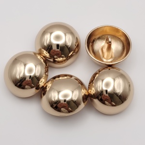 Thiết kế thời trang kim loại hợp kim vàng sáng bóng Shank Dome Buttons may nửa bóng Shank nút - Product Image 5
