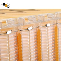Nouveau lot de 7 cadres de ruche à flux automatique en plastique de qualité alimentaire pour nid d'abeilles