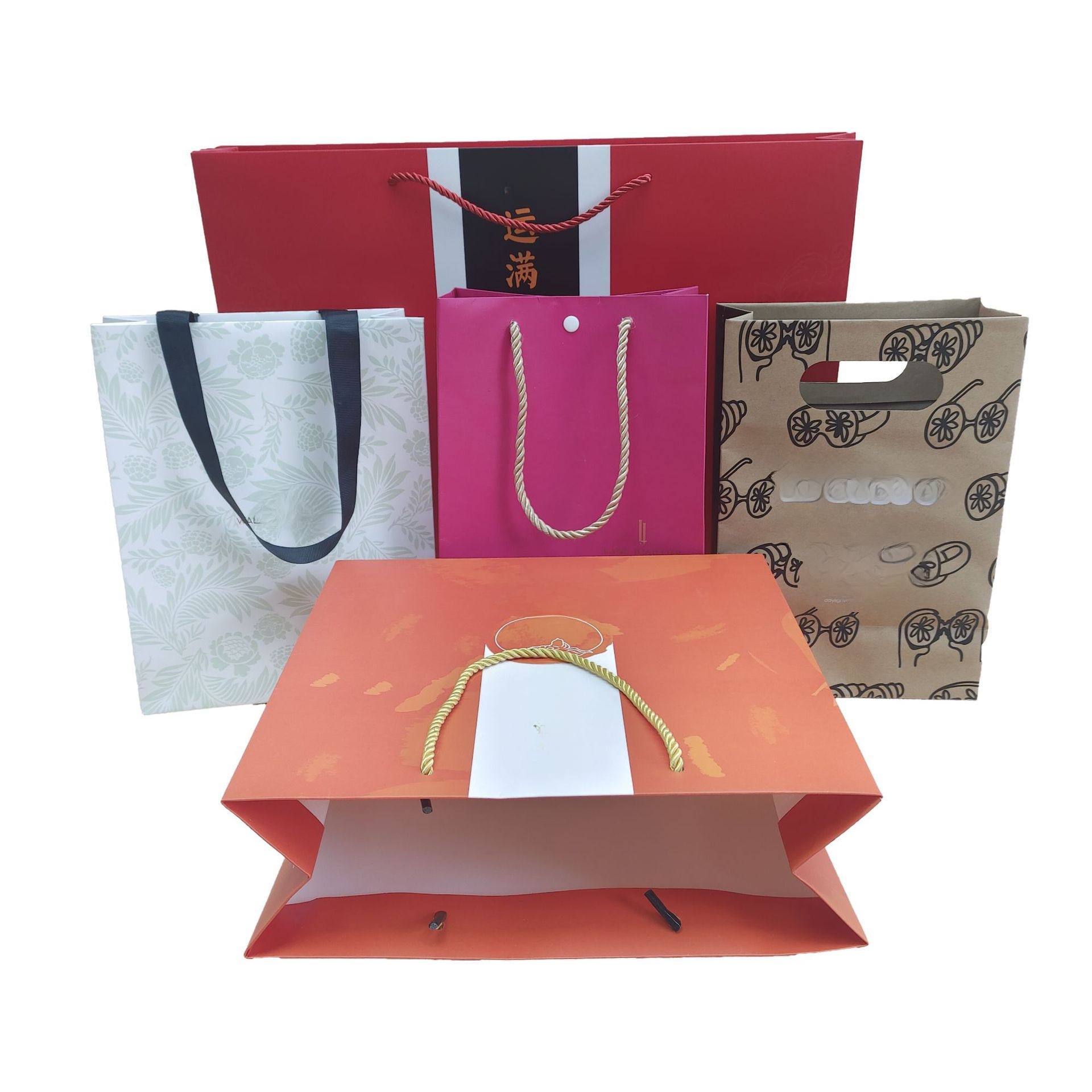 Custom Environmental Shopping Package Bag for Small Businesses Luxury Shop Paper Packaging Bags with Your Brand Logo Printed