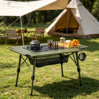 Table de pique-nique tactique extensible en métal moderne pour l'extérieur, idéale pour la cuisine et le camping, vente en gros