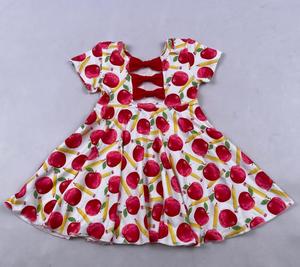 Ropa de San Valentín para Bebés, Vestido con Estampado de Papas Fritas, Vestido Giratorio para Niñas Pequeñas, Ropa Infantil de Boutique - Product Image 6
