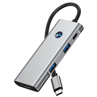 Basis Us 10Gbps USB C Hub USB a C port Data 4K60Hz HDTV 100W PD 6 in 1 USB C stasiun Dok kompatibel untuk iPhone