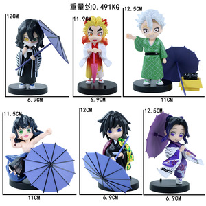Figurine d'action en PVC, ornements de voiture, dessin animé, anime, <span class=keywords><strong>démon</strong></span> Tanjirou, boîte mystère tendance, collection de figurines d'action, jouet personnalisé - Product Image 6