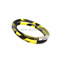 2025 graver logo nouveaux hommes bijoux Punk militaire Bracelet en cuir pour hommes en acier inoxydable fermoir magnétique Bracelets mode Bracelet