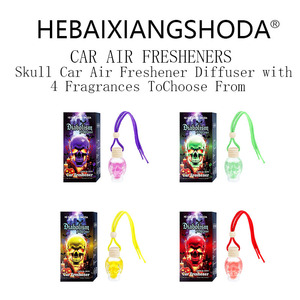 Klip ventilasi penyegar udara gantung mobil, botol parfum penyebar kaca warna-warni - Product Image 5