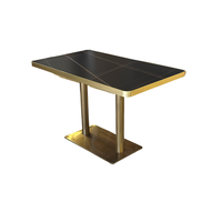 Table moderne en marbre noir polyvalente pour restaurant école salon hôtel salle à manger atelier chambre d'hôpital
