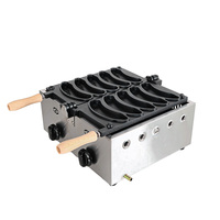 Nouvelle machine à gaufres en forme de banane Fajiduo, à gaz, revêtement antiadhésif, acier inoxydable 304, commande par bouton-poussoir, facile à utiliser