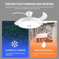 Nouveau ventilateur de plafond LED moderne de 42 pouces avec lumière et télécommande de haut-parleur Bluetooth Lustres 72W RGB ventilateur de plafond lumière