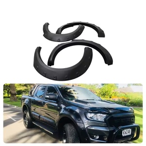 Accessoires de voiture universels flexibles de marque KQD, ABS 4x4, garde-boue en plastique noir pour 2016 et après - Product Image 1