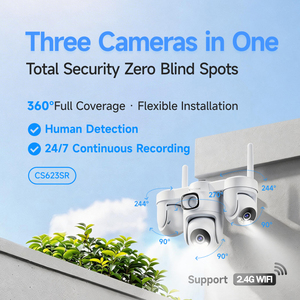 Telecamera di Sicurezza WIFI 9MP HD a Tre Obiettivi Vstarcam CS623SR O-KAM Pro con Tracciamento AI del Movimento, Telecamera PTZ CCTV per Esterni, Vendita all'Ingrosso - Product Image 3