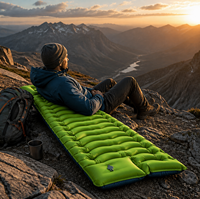 Matelas de camping individuel de grande qualité en TPU pour l'extérieur, gonflable, pour la plage et la randonnée