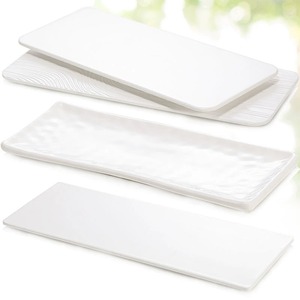<span class=keywords><strong>Vajilla</strong></span> Rectangular Blanca de Estilo Occidental para Postres, Sushi y Pasteles, Diseño Minimalista, Económica y Popular - Product Image 1