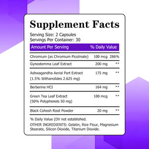 Advanced <strong>Menopause</strong> <strong>Weight</strong> Management Capsules with Berberine Ashwagandha Green Tea Supports Metabolism Glucose Health Energy - Product Image 2