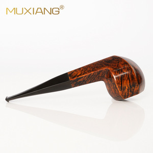 Briar Handmade Tobacco Pipe Bent Type Vulcanized Rubber Mouthpiece Solid Wood Bowl - Product Image 4