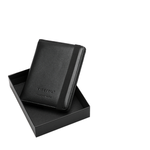กระเป๋าสตางค์หนังแท้แบบพรีเมียมสำหรับทุกเพศ ป้องกัน RFID – กระเป๋าสตางค์แบบพับสองตอนกันน้ำขนาด 6.1 นิ้ว พร้อมช่องใส่บัตร - Product Image 1