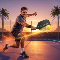 Nouvelle Technologie 2026 – Raquette de Pickleball 16 mm Homologuée USAPA – Raquette Puissante Shangze avec Contrôle Intégré du Poids et du Couple pour un Gain de Puissance Maximal