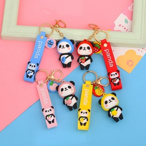Llavero de Panda de PVC de Alta Calidad, Bonito y de Dibujos Animados, Colgante para Bolsa, Anillo de Goma Suave Personalizado para Regalo Creativo - Product Image 2
