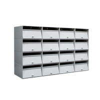 Boîte aux lettres extérieure autoportante en acier personnalisée, verrouillable à clé, avec revêtement en poudre, pour appartement et journaux