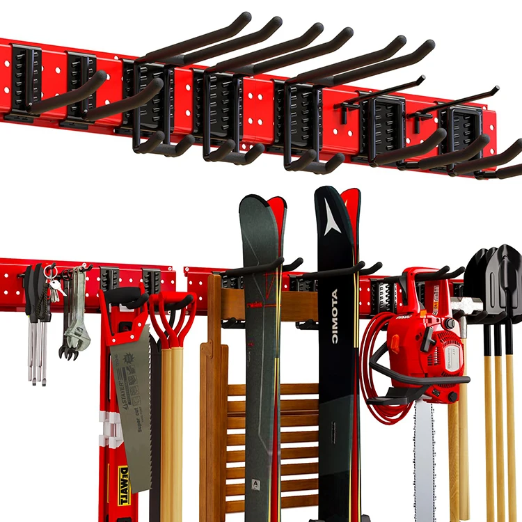 StoreYourBoard Ski-Regal Freistehend – Für 5 Paar Ski, Verstellbar, Aus Stahl & Aluminium, Bis 136 Kg