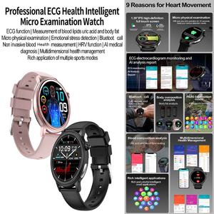 인기 상품 2024 BT 전화 SmartWatch ET470 심박수 ECG 혈액 건강 측정 스마트 시계 ET470 - Product Image 2