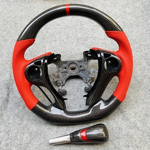Vente chaude personnalisé de haute qualité <span class=keywords><strong>Noir</strong></span> en fibre de carbone <span class=keywords><strong>volant</strong></span> round top et à fond rond forme pour Honda 9th Accord 13-17 - Product Image 3