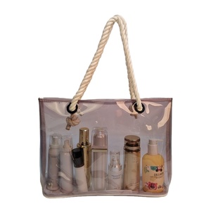 Factory Custom Plastic Clear PVC Shopping Bag Popular Women's Handbags Reusable Clear Tote Bags