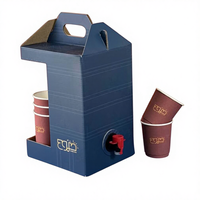 Boîte à café à emporter en carton ondulé durable avec logo personnalisé en gros, 1L, 2L, 3L, boîte distributrice de café jetable