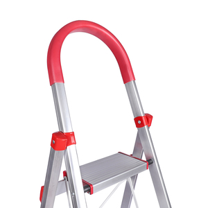 YIDING buon prezzo in alluminio moderne scale pieghevoli appartamento sgabello antiscivolo 300 Lbs capacità rosso + nero 1 anno di garanzia - Product Image 3