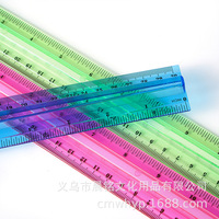 30cm 12 pouces avion en plastique coloré publicité règle droite pour le bureau des étudiants
