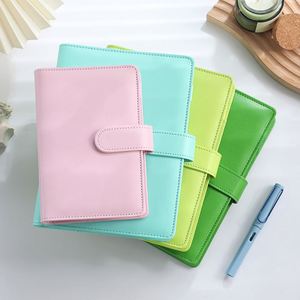 Carnet de notes promotionnel en cuir PU durable, couleurs vives, format A5/A6, avec pochettes pour photos et argent, personnalisable, impression de carnet de notes, classeur Macaron A6 - Product Image 4