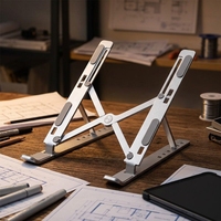 Support de tablette PC réglable en métal promotionnel, solide, stable, universel, adapté aux ordinateurs portables de 10 à 15 pouces