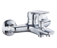 Robinetterie de salle de bain murale, mitigeur eau chaude et froide pour baignoire et douche