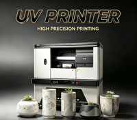 HANHUANG Printer Inkjet UV 4-Head Ricoh Gen6 untuk Kaca/Keramik/Logam, Kontrol Android, Konektivitas USB, Baru
