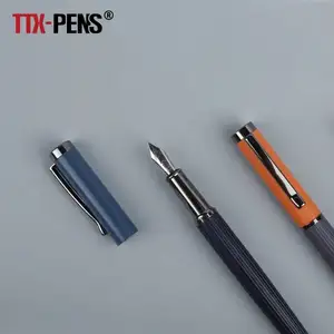 TTX New Pen Supplier Wholesale Custom Logo Drawing Process Luxury Ink Pen High Quality Metal Fountain Pen With Logo