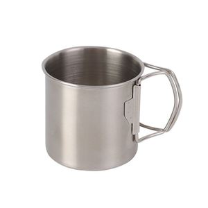 YS512 Custom Mountaineering <b>Cup</b> 304 <b>Camping</b> <b>Cup</b> Stainless Steel Mug Outdoor Folding Sports Mug - Product Image 1