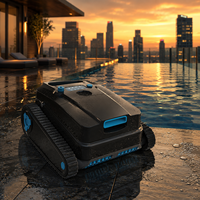 Robot Pembersih Kolam Renang yang Dapat Memanjat Dinding dengan Daya Hisap 75GPM, Desain Tanpa Kabel, dan Waktu Operasi 130 Menit