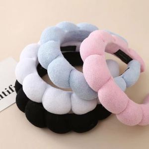 Twisted Cloud Puffy <b>Headband</b> Women Sequin Sponge Velvet Hair Band High Cranial Top Makeup Face Wash <b>Cute</b> Hair Hoop Accessories - Product Image 1