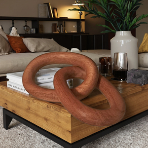Acacia Chuỗi Gỗ Liên Kết Hôn <span class=keywords><strong>Handmade</strong></span> Trang Trí Điêu Khắc Bằng Gỗ Thủ Công Trang Trí Quà Tặng Cho Bàn Cà Phê Phòng Khách Kệ Hiển Thị - Product Image 6