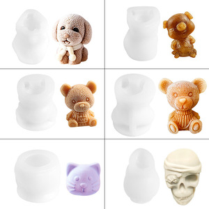 Bear Ice Cube Mold Silicone 3D Cartoon Shape For Cake Fondant Mousse Jelly Making Easy Demoulding - Product Image 3