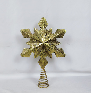 Hochwertiger Metall-3D-Schneeflocken-Baumschmuck für Weihnachten Festival-Stil Lasergeschnitten und Handbemalte Weihnachtsdekoration - Product Image 1