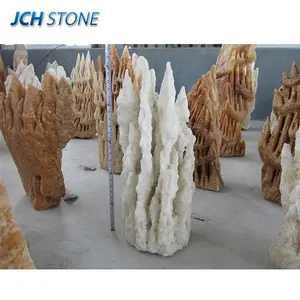 Pedras naturais do paisagem do stactite, pedras decorativas diferentes tipos