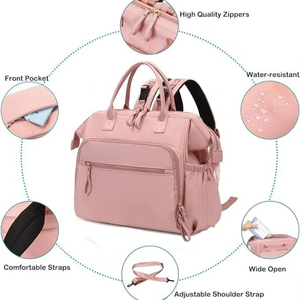 Mochila Pañalera Multifuncional de Muestra Gratuita, Bolsas de Pañales Impermeables para Niñas y Niños - Product Image 2