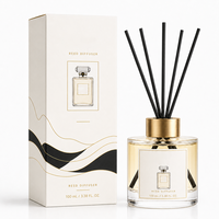 Diffuseur à bâtonnets 100 ml Marque Blanche, Logo Personnalisé, Parfum d'ambiance de Luxe, OEM ODM, Écologique, Non Toxique, Huile Parfumée, Cadeau