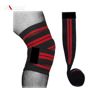 Rodilleras de neopreno unisex de alta calidad, logotipo personalizado, venta al por mayor, equipo de levantamiento de pesas para gimnasio, herramienta de entrenamiento resistente - Product Image 2