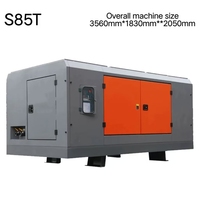 Compresseur d'air à vis diesel silencieux de type boîte à deux étages S85T 228KW 24m³/min 22bar pour l'exploitation minière